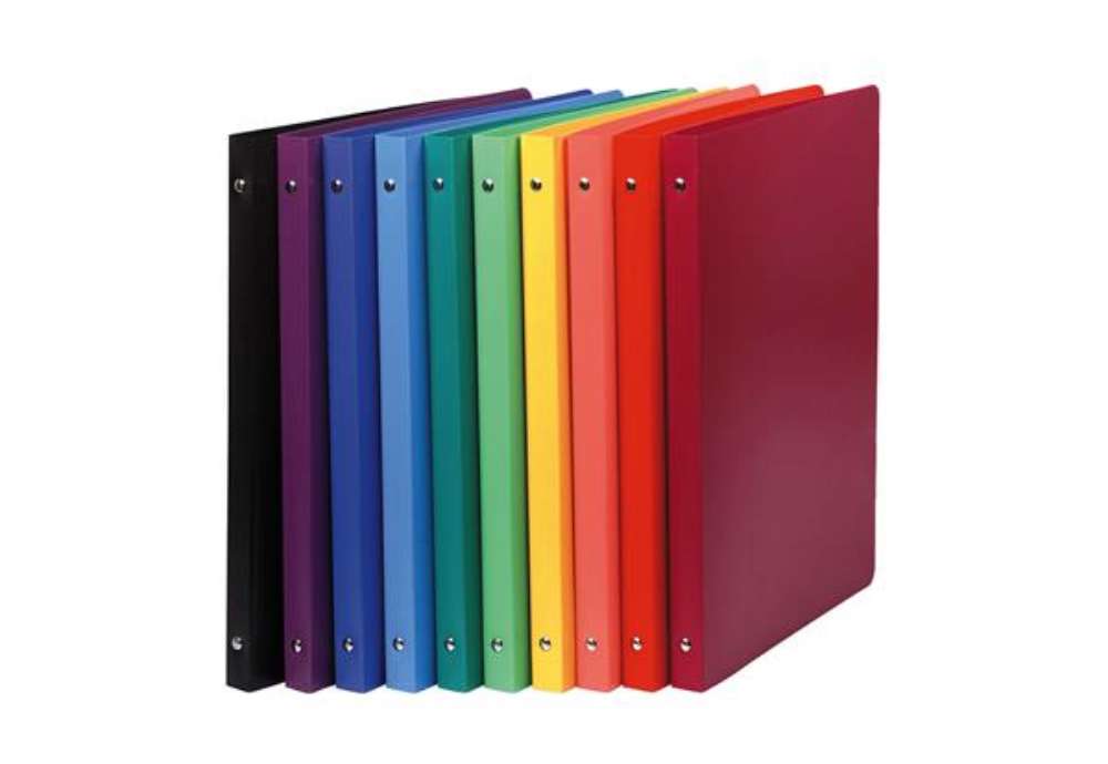 Immagine di Raccoglitore OpaK - A4 - 4 anelli tondi 15 mm - PP opaco - dorso 2,5 cm - colori assortiti - Exacomp