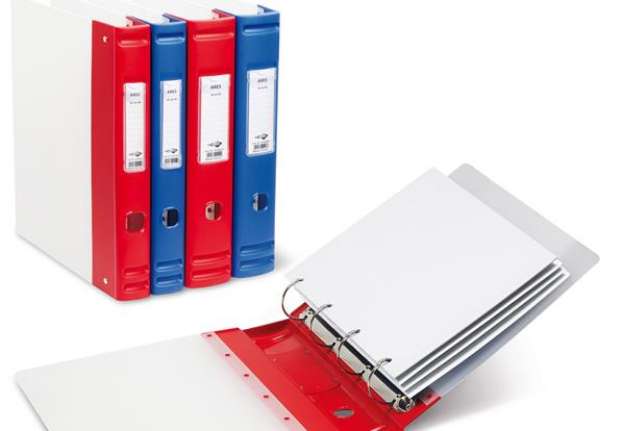 Immagine di Raccoglitore Ares - 4 anelli a D 30 mm - dorso 4 cm - 22x30 cm - PPL rigido - blu - Sei Rota