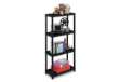 Immagine di Scaffale 3060/4 - 4 ripiani - 60 x 30 x 132 cm - PPL - nero - Terry