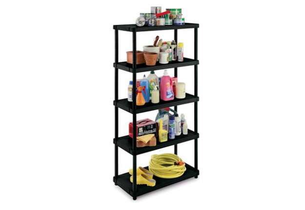Immagine di Scaffale 4080/5 - 5 ripiani - 80 x 40 x 173,4 cm - PPL - nero - Terry
