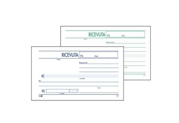 Immagine di Blocco ricevute generiche - 2 copie autoricalcanti - 10 x 17cm - 50 fogli - BM