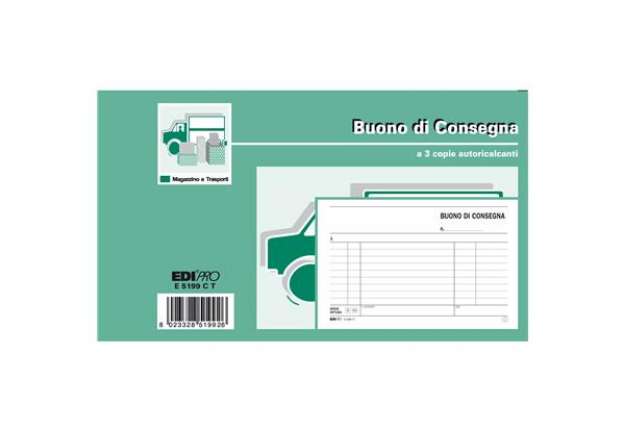 Immagine di Blocco buoni consegna - 33 fogli 3 copie autoricalcanti - 10 x 17cm - Edipro