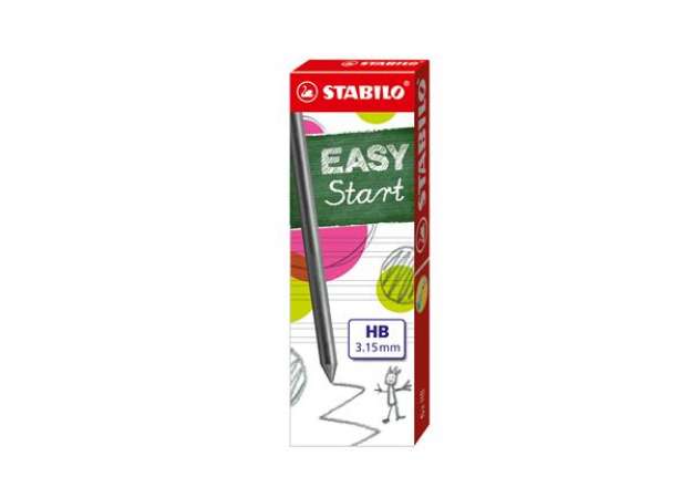 Immagine di Mine Easystart - mina 3,15mm - gradazione HB - Stabilo - astuccio 6 mine