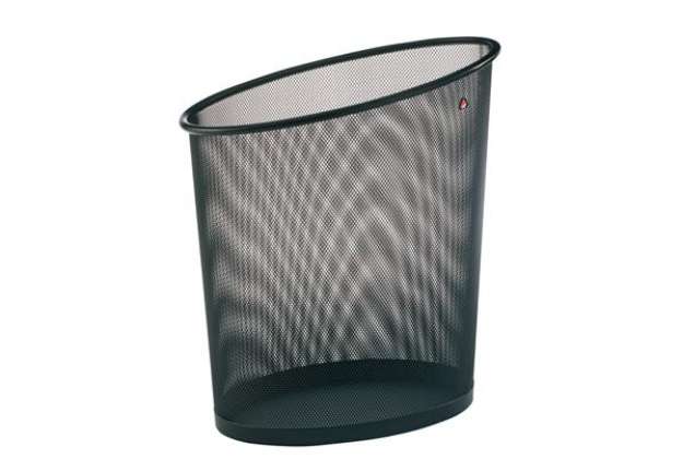 Immagine di Cestino gettacarte Mesh - 18 L - rete metallica - nero - Alba