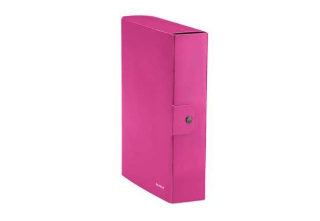Immagine di Scatola progetto WOW - dorso 8 cm - fucsia metallizzato - Leitz