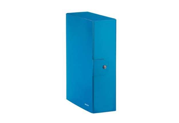 Immagine di Scatola progetto WOW - dorso 10 cm - blu metallizzato - Leitz