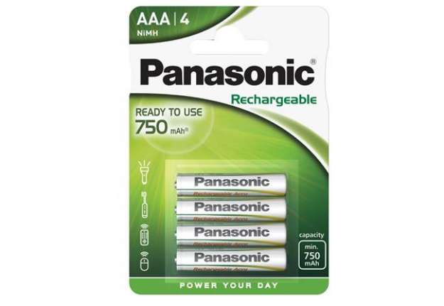 Immagine di Pila ministilo AAA - 1,2V - Evolta - ricaricabili - Panasonic - blister 4 pezzi
