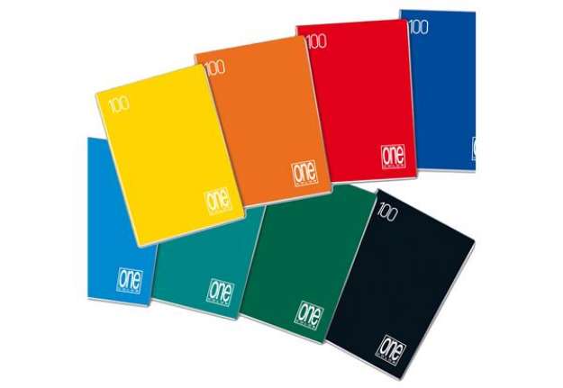 Immagine di Maxiquaderno One Color - A4 - punto metallico - quadretto 4 mm con margine - 18 +1 fogli - 100 gr -