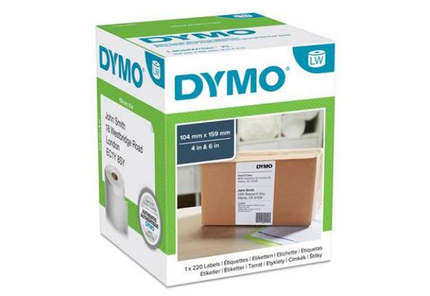 Immagine di Rotolo 220 etichette LW S0904980 - 104 x 159 mm - carta - indirizzi XL - bianco - Dymo