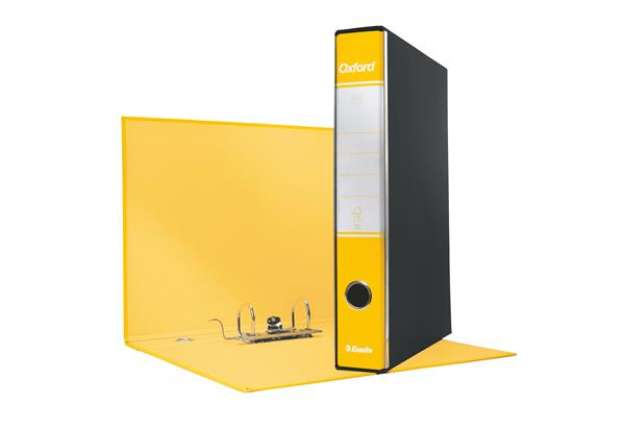 Immagine di Registratore Oxford G82 - dorso 5 cm - commerciale 23x30 cm - giallo - Esselte