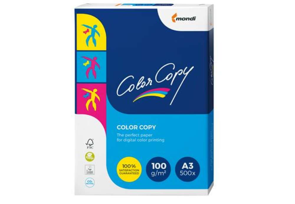 Immagine di Carta Color Copy - 320 x 450 mm - 100 gr - bianco - Sra3 - Mondi - conf. 500 fogli