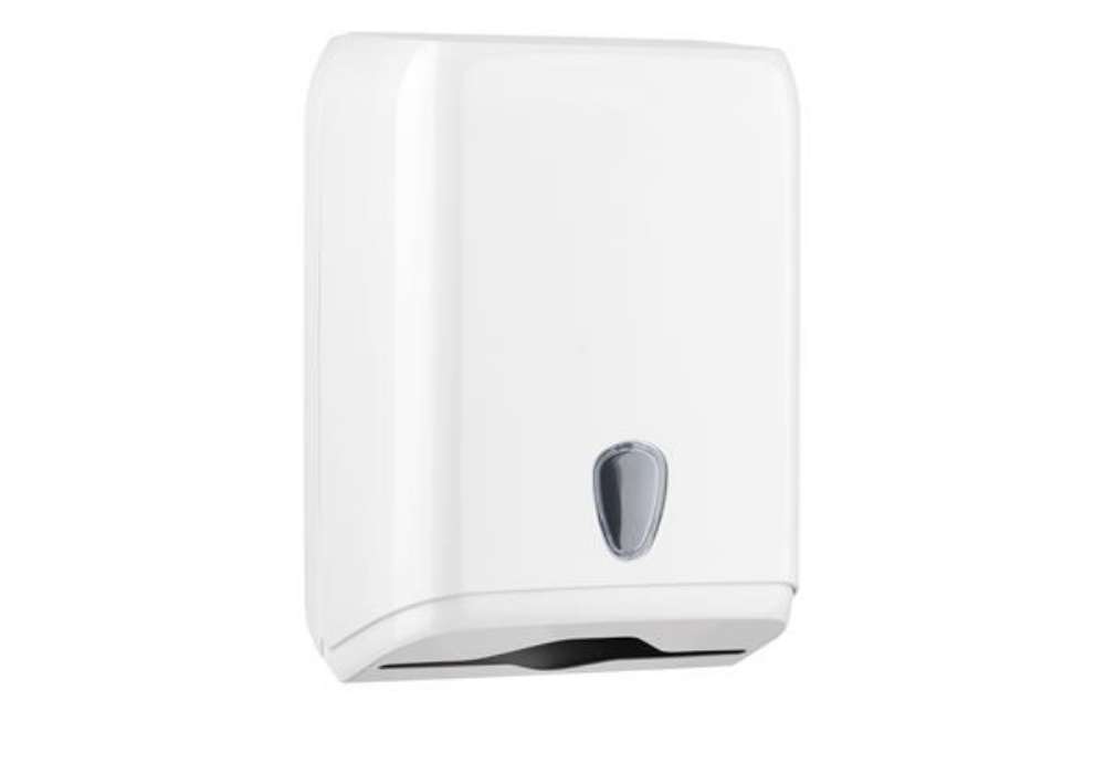Immagine di Dispenser asciugamani piegati a C/V/Z - 28x13,7x37,5 cm - plastica - bianco - Mar Plast