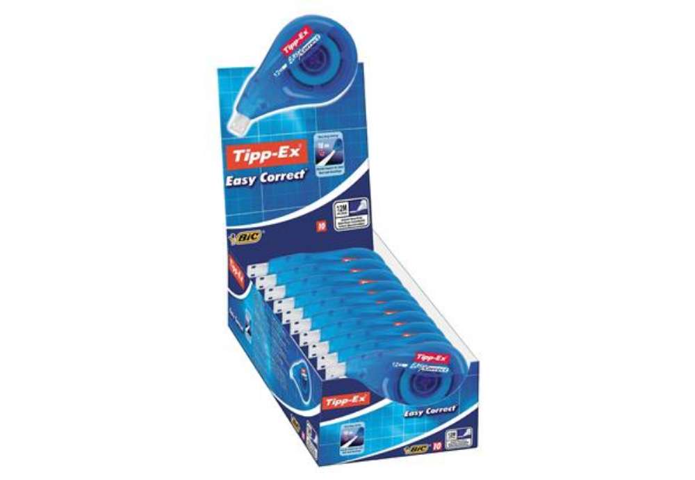 Immagine di Correttori a nastro Easy Correct - 4,2mm x 12mt - Tipp-Ex - conf. 10 pezzi