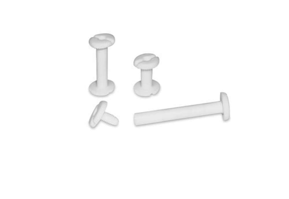 Immagine di Viti sepolte - plastica - 30 mm - bianco - CWR - conf. 20 pezzi