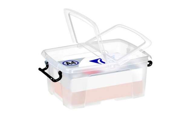Immagine di Contenitore multiuso Strata con coperchio - 38,5x29,5x17,5 cm - 12 L - PPL - trasparente - Cep