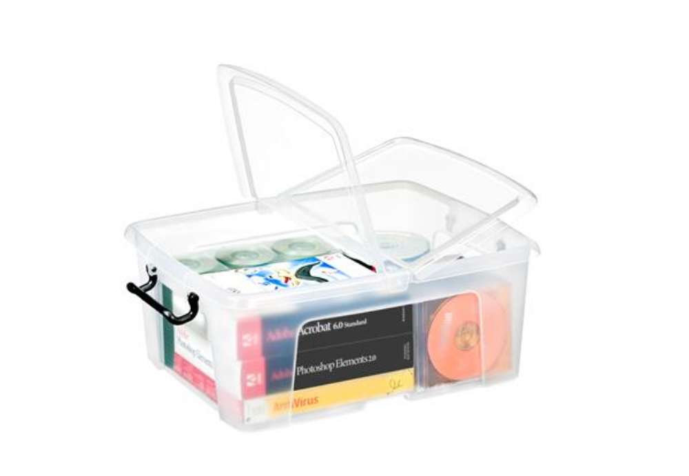 Immagine di Contenitore multiuso Strata con coperchio - 50x39,5x20,2 cm - 24 L - PPL - trasparente - Cep
