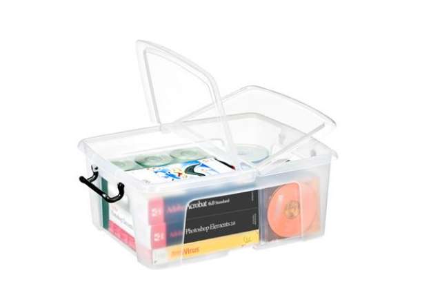 Immagine di Contenitore multiuso Strata con coperchio - 50x39,5x20,2 cm - 24 L - PPL - trasparente - Cep