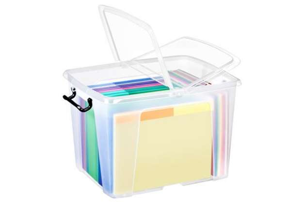 Immagine di Contenitore multiuso Strata con coperchio - 47,5x39,5x31,5 cm - 40 L - PPL - trasparente - Cep
