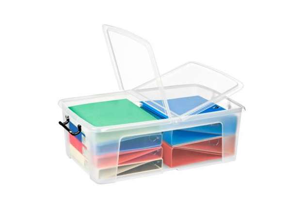Immagine di Contenitore multiuso Stata con coperchio - 67,5x44,5x23 cm - 50 L - PPL - trasparente - Cep