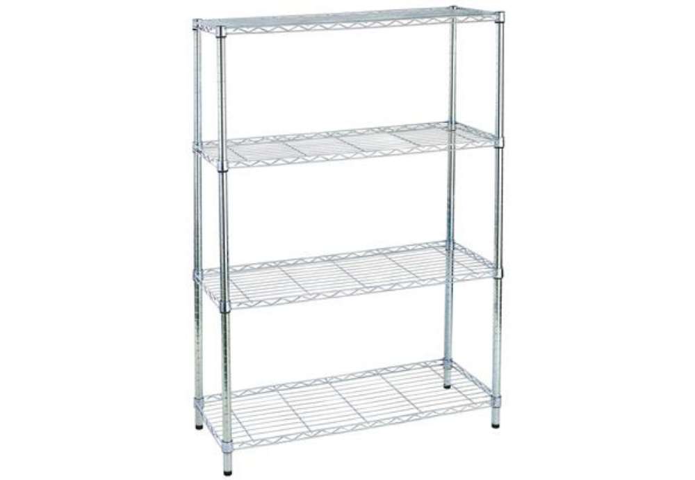Immagine di Libreria Archimede Light - 4 ripiani - acciaio cromato - 36 x 90 x 137 cm - Serena Group