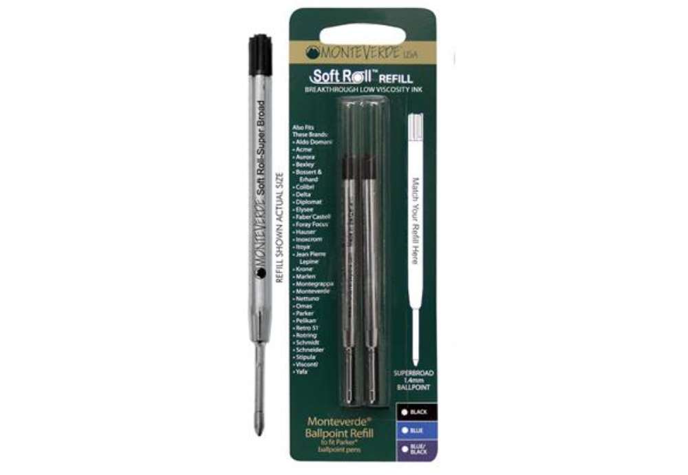 Immagine di Refill per sfera Parker - punta large - blu  - Monteverde - conf. 2 pezzi