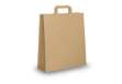 Immagine di Shopper - maniglie piattina - 22 x 10 x 29 cm - carta kraft - avana - Mainetti Bags - conf. 350 pezz