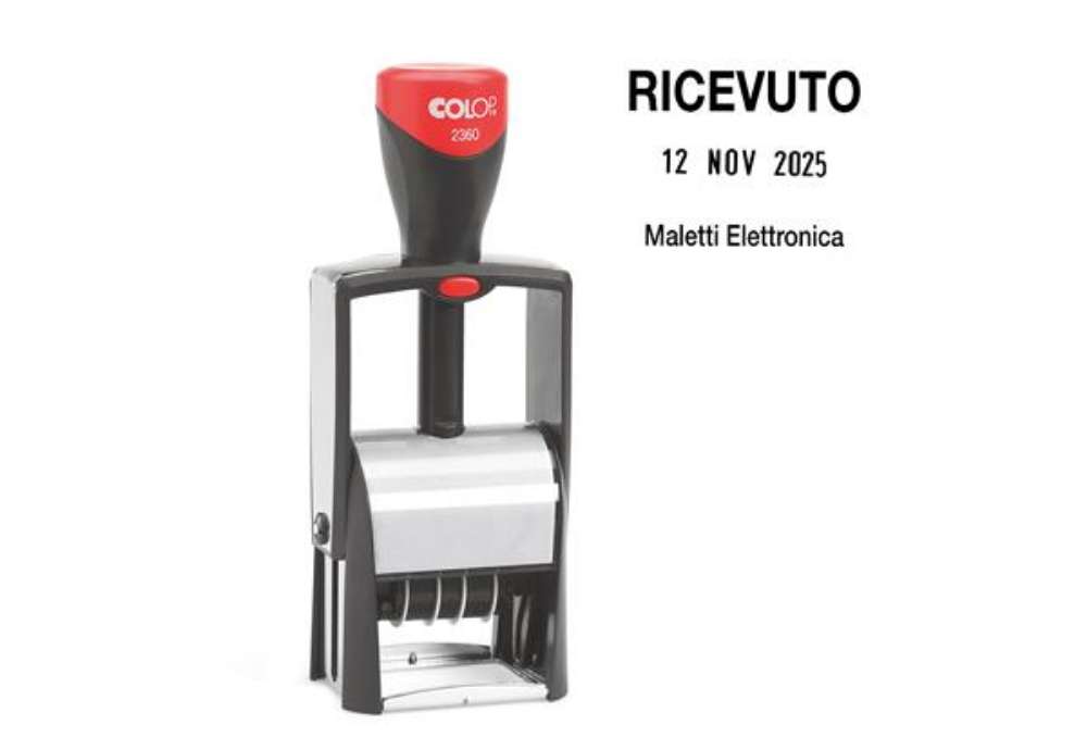 Immagine di Timbro Datario Classic Line 2360 - 5 righe - 3 x 4,5 cm - autoinchiostrante - Colop