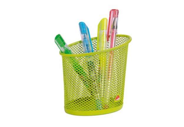 Immagine di Portapenne Mesh - rete metallica - 10,5x7,3x10,3 cm - verde - Alba