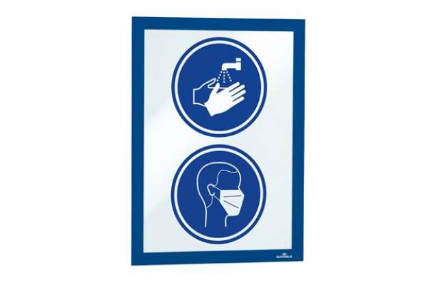 Immagine di Cornice espositiva Duraframe - A4 - 21 x 29,7 cm - blu - Durable