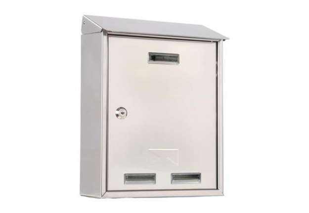 Immagine di Cassetta postale Elios Steel - 27,5x35x12 cm - acciaio inox - Metalplus