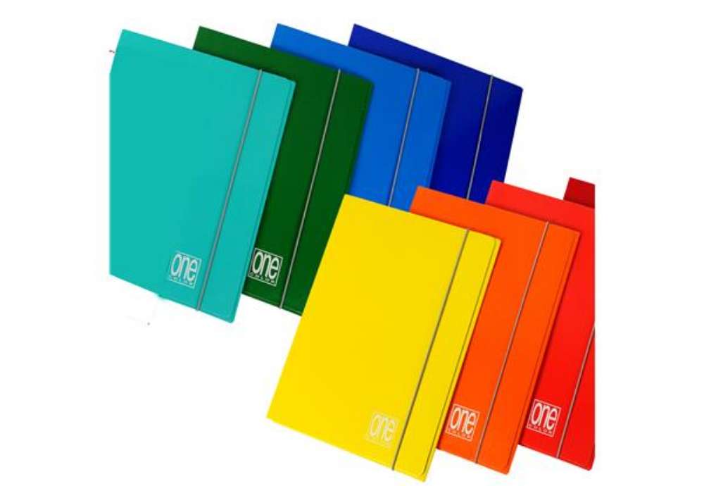 Immagine di Cartella 3 lembi con elastico One Color - A5 - dorso 1 cm - colori brillanti - Blasetti