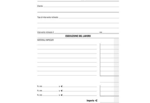 Immagine di Blocco ordine di lavoro - 50 fogli 2 copie ricalcanti - 23 x 15cm - Edipro