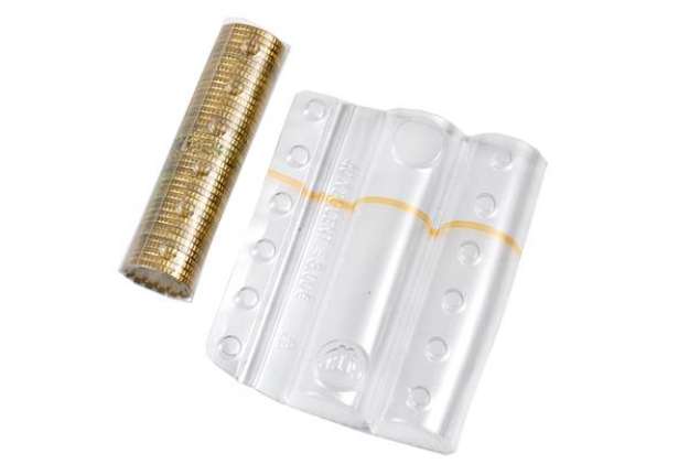 Immagine di Blister portamonete - 20 cent - fascia arancio - Iternet - sacchetto da 100 blister