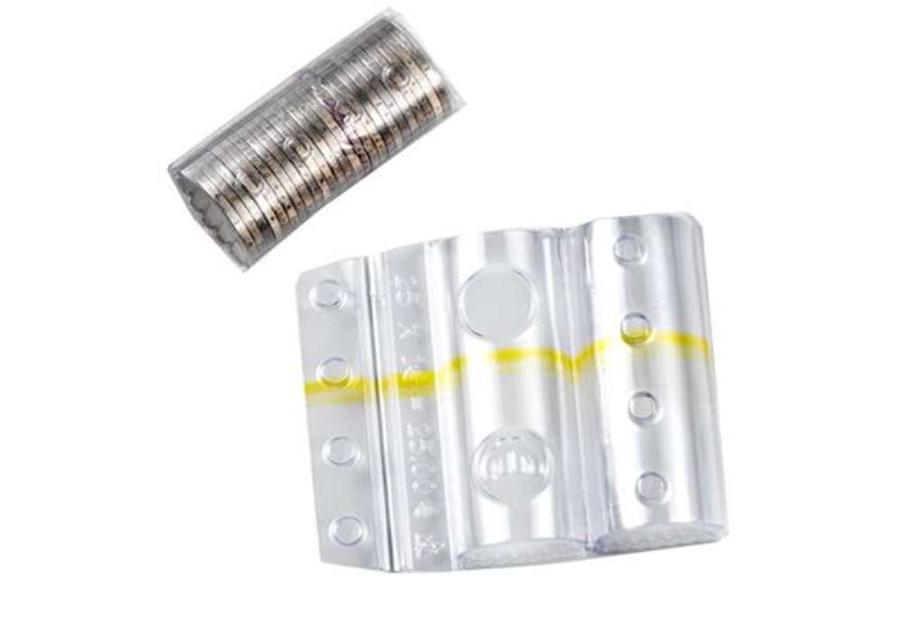 Immagine di Blister portamonete - 1 euro - fascia gialla - Iternet - sacchetto da 100 blister