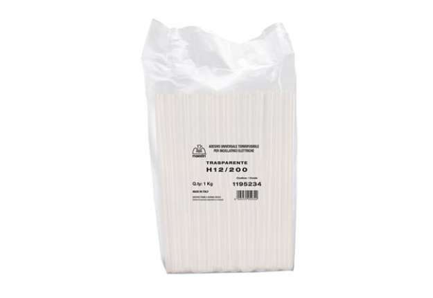 Immagine di Colla termofusibile M12/200 - diametro 12 mm - lunghezza 20 cm - 1 kg - trasparente - Romeo Maestri