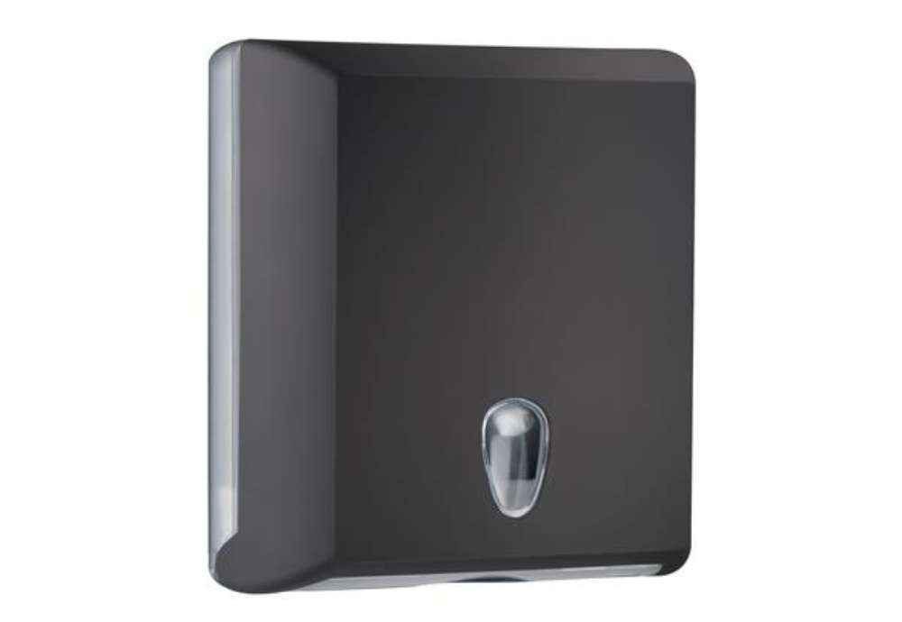 Immagine di Dispenser asciugamani Ecolored piegati a Z/C - 29 x 10,5 x 30,5 cm - vesuvian black - Mar Plast
