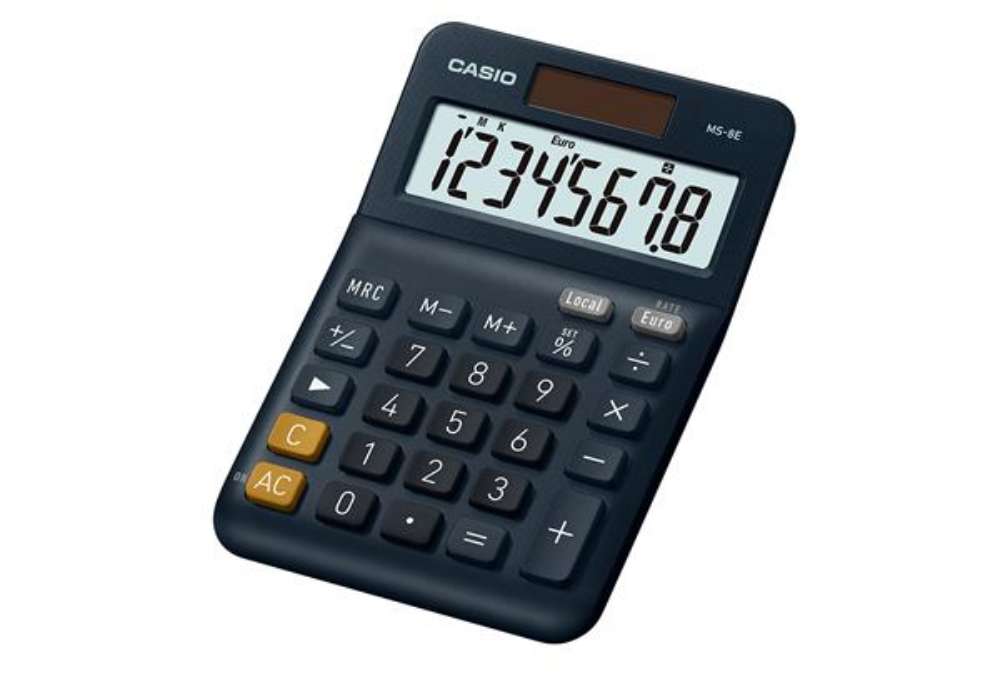 Immagine di Calcolatrice da tavolo MS-8E - 31,7x103x145 mm - 8 cifre - plastica - blu - Casio