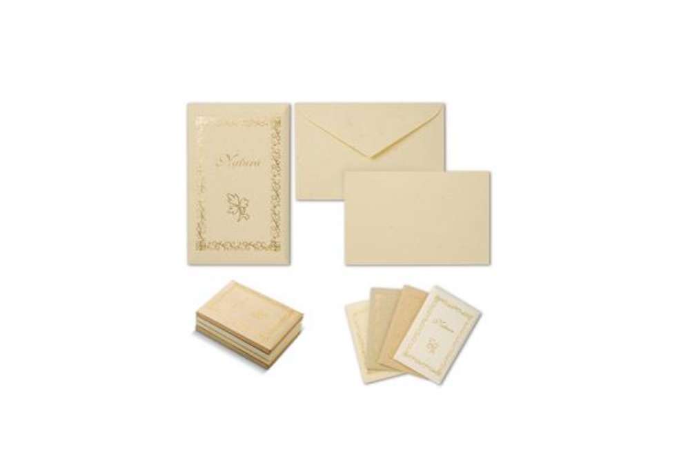 Immagine di Taschetta 10 biglietti + 10 buste - Natura - 9 x 14 cm - colori assortiti - Rex Sadoch