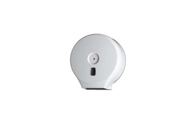 Immagine di Distributore carta igienica Basica per rotoli Mini Jumbo - 28,2x12x29,4 cm - bianco - Medial