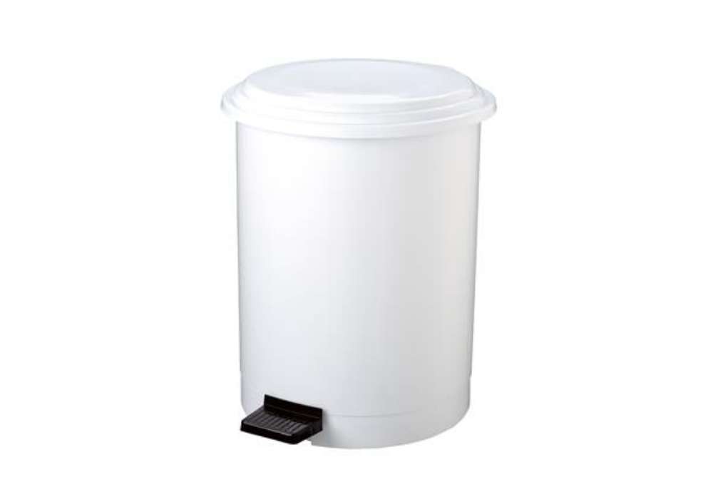 Immagine di Pattumiera a pedale Ruf - PP - 40 L - diametro 44,5 cm - altezza 54 cm - bianco - Medial