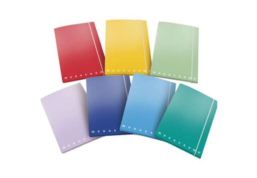 Immagine di Cartella 3 lembi con elastico Monocromo - A4 - dorso 1,2 cm - colori assortiti - Pigna