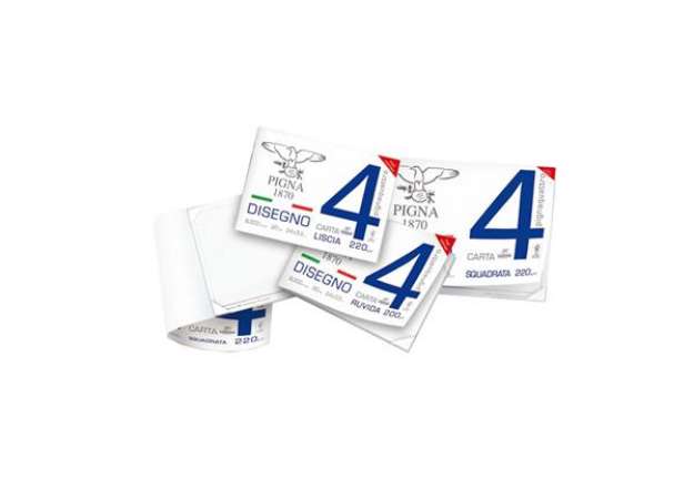 Immagine di Blocco Pigna2 - 240x330cm - 4 angoli - 20fg - 110gr - liscio squadrato - Pigna