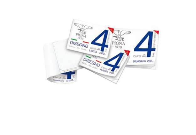 Immagine di Blocco Pigna4 - 330x480mm - 4 angoli - 20fg - 200gr - liscio - Pigna