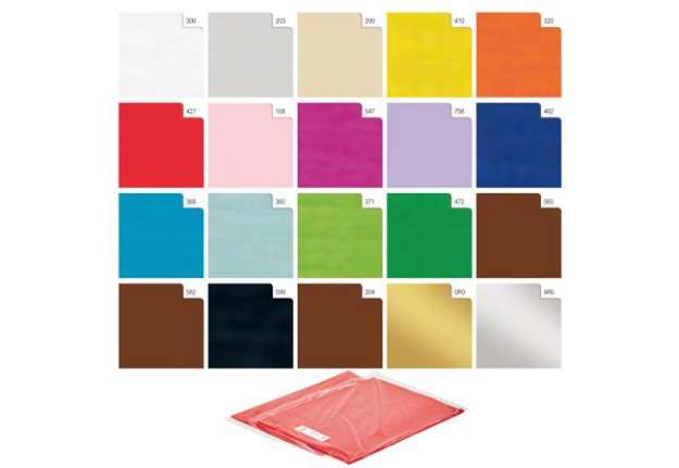 Immagine di Carta velina -  50 x 70 cm - 20 gr - arancio 320 - Rex Sadoch - busta 26 pezzi