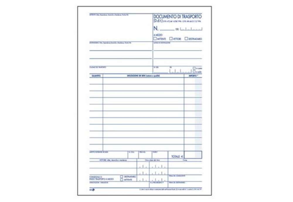 Immagine di Documento di trasporto - 150 x 225mm - 50 x 3 copie - BM