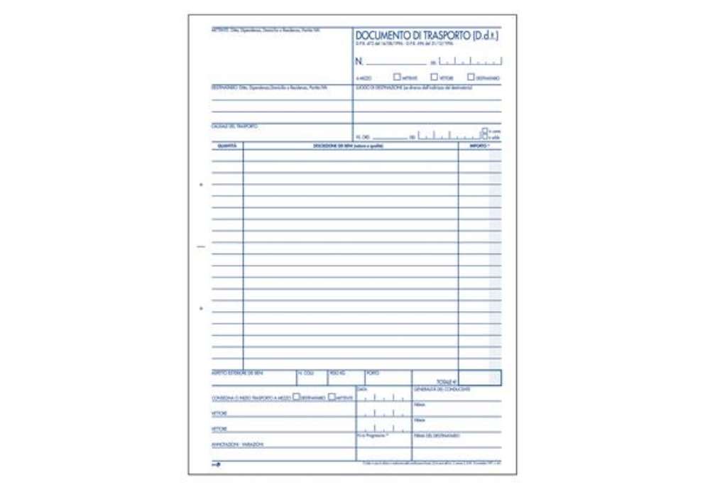 Immagine di Blocco DDT - 225 x 297mm - 50 x 3 copie - BM