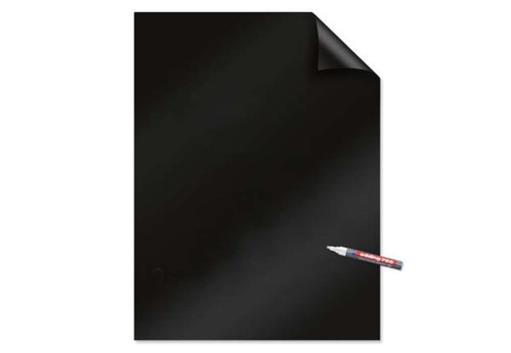 Immagine di Fogli elettrostatici Magic Chart - 60 x 80 cm - nero - Legamaster - rotolo da 25 pezzi