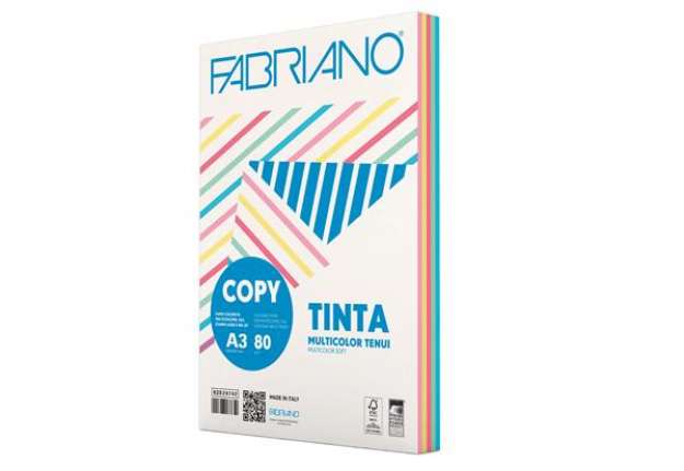 Immagine di FabrianoColore  - A3 - 80 gr - mix 5 colori tenui - Fabriano - conf. 250 fogli
