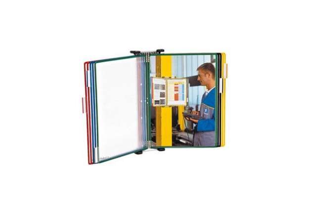 Immagine di Leggio T Technic - da muro - 10 tasche - PVC - colori assortiti - Djois