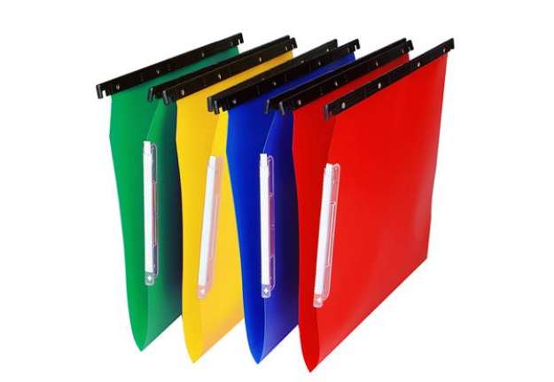 Immagine di Cartella sospesa Cartesio PP - armadio - PPL - interasse 33 cm - fondo V - 32,6 x 28 cm - colori ass